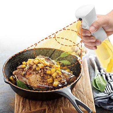 Cheer Collection Multi-Purpose Oil Spray Bottle Set, Two 300ml Leakproof Bottles