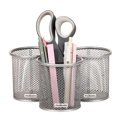 Mind Reader 3-pc. Mesh Pen & Accessories Holder Set
