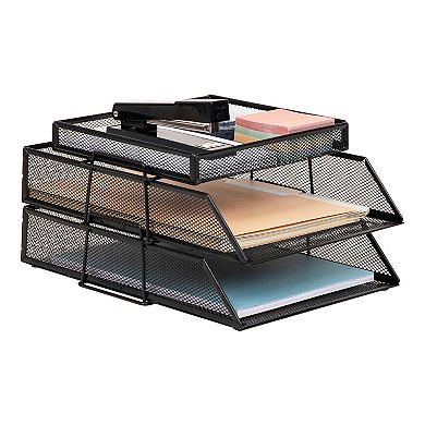 Mind Reader 2-Tier Paper Tray with Top Supply Compartment
