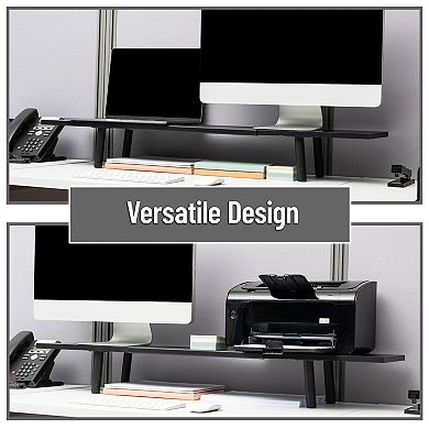 Mind Reader Extendable Dual Monitor Stand with Adjustable Desktop Riser