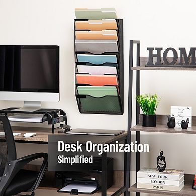 Mind Reader 8-Pocket Hanging Wall File Organizer