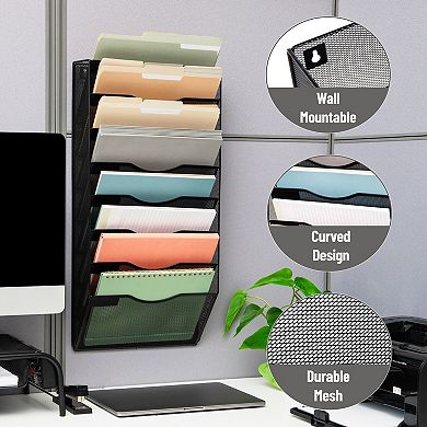Mind Reader 8-Pocket Hanging Wall File Organizer