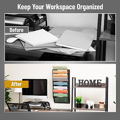 Mind Reader 8-Pocket Hanging Wall File Organizer