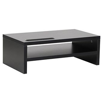 Mind Reader Monitor Stand with Phone Slot & Storage Shelf