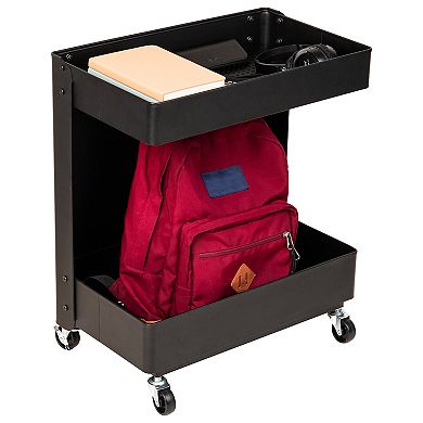 Mind Reader 2-Tier Rolling Utility Cart