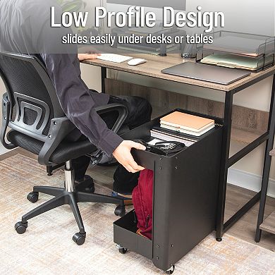 Mind Reader 2-Tier Rolling Utility Cart