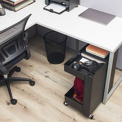 Mind Reader 2-Tier Rolling Utility Cart