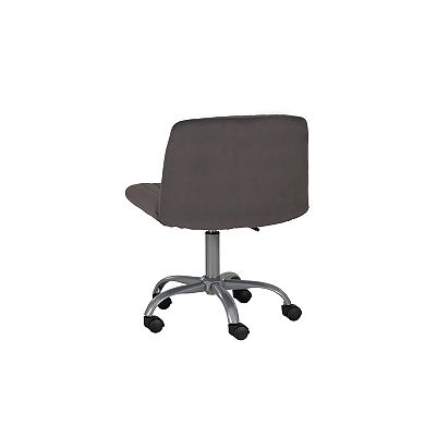 Linon Stratton Adjustable Office Chair with Ribbed Upholstered Seat
