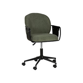 Linon Karri Adjustable Office Chair with Armrests