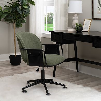 Linon Karri Adjustable Office Chair with Armrests