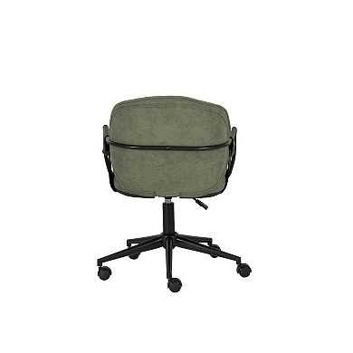 Linon Karri Adjustable Office Chair with Armrests
