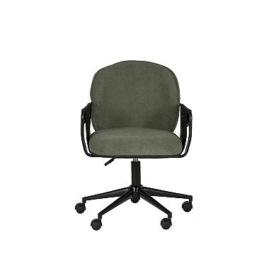 Linon Karri Adjustable Office Chair with Armrests
