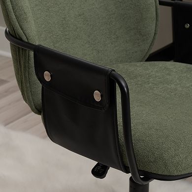 Linon Karri Adjustable Office Chair with Armrests