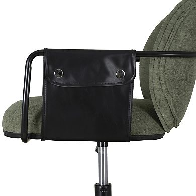 Linon Karri Adjustable Office Chair with Armrests