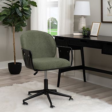 Linon Karri Adjustable Office Chair with Armrests