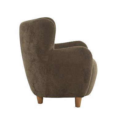 Lucia Velvet Wingback Armchair by Christopher Knight Home