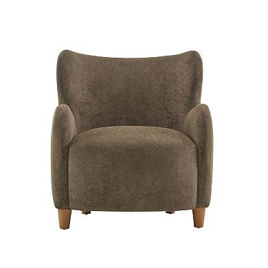 Lucia Velvet Wingback Armchair by Christopher Knight Home