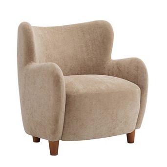 Lucia Velvet Wingback Armchair by Christopher Knight Home