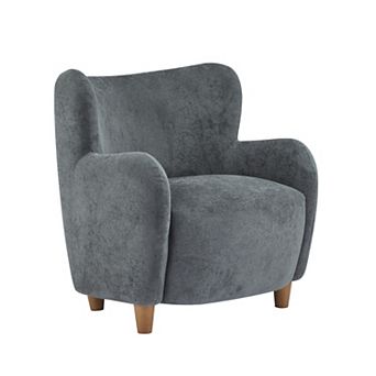 Lucia Velvet Wingback Armchair by Christopher Knight Home