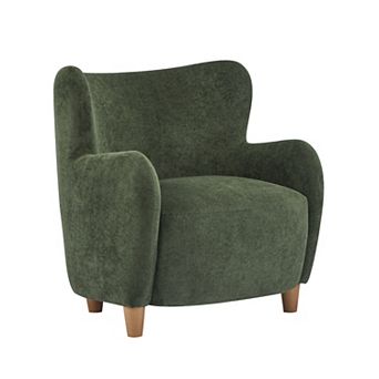 Lucia Velvet Wingback Armchair by Christopher Knight Home