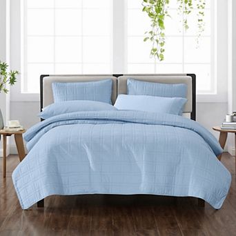 Cannon Heritage Solid Microfiber Quilt Set with Shams