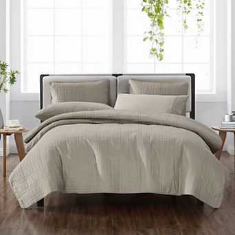 Cannon Heritage Solid Microfiber Quilt Set with Shams