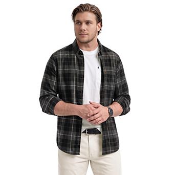 Big & Tall IZOD Stratton Flannel Long Sleeve Button-Down Shirt