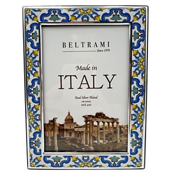 Discover Europe Made in Italy Beltrami 4" x 6" Silver Plated Picture Frame