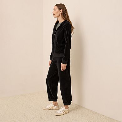 Cotton Velour Relaxed Jogger