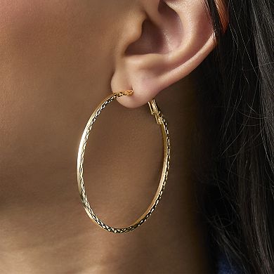 JS Jessica Simpson Mixed Metal Hoop Earring Set in Gold & Silver-Tone