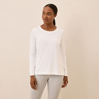 Luxe Stretch Jersey Swing Long Sleeve Tee
