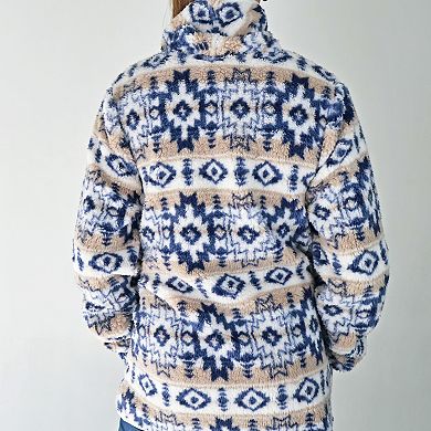 Marley Tan Denim Sherpa Cardigan