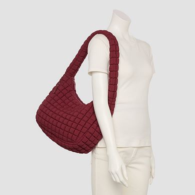 FLX Quilted Hobo Red Shoulder Bag