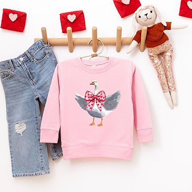 Valentine Goose Coquette - Toddler Graphic Sweatshirt