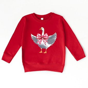 Valentine Goose Coquette - Toddler Graphic Sweatshirt
