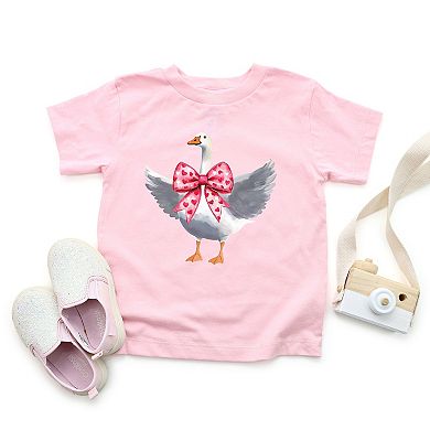 Valentine Goose Coquette - Toddler Short Sleeve Graphic T-Shirt
