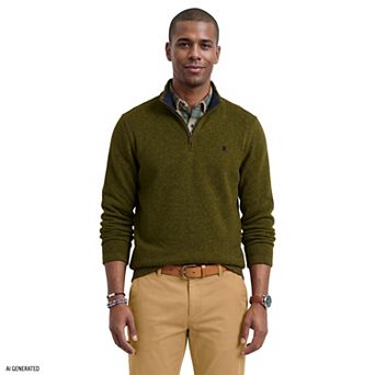 Men’s IZOD Thermasoft Fleece Long Sleeve Quarter Zip Pullover Sweater