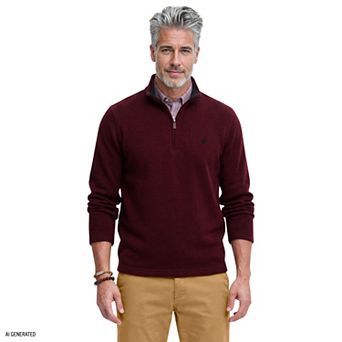 Men’s IZOD Thermasoft Fleece Long Sleeve Quarter Zip Pullover Sweater