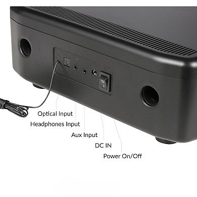 30W RMS Bluetooth Speaker with CD Player, FM Radio, Optical Input & IR Remote