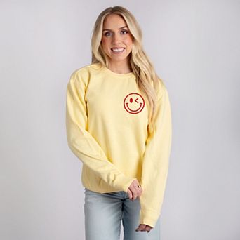 S.W.Smiley Fishing Club Anchor - Women's Lightweight Garment Dyed Sweatshirt