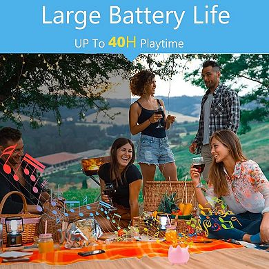 Portable Bluetooth Speaker, Mini Wireless Speakers Clarity Stereo Audio, MP3 Player,Super Bass,TWS