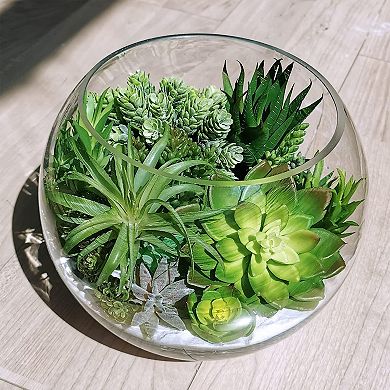 19 Pcs Assorted Artificial Succulents Plants Unpotted Small Green Hanging Succulent Aloe Fake