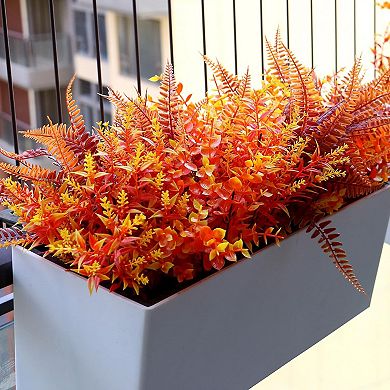 18PCS Artificial Fall Flowers Mums Plants for Outdoor Autumn Decoration UV Resistant Bulk