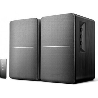 2.0 Active Near Field Studio Monitor Speaker with AUX Input, Remote Control, and Classic Wood Finish