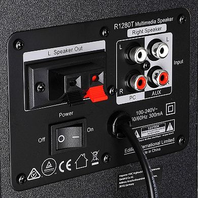 2.0 Active Near Field Studio Monitor Speaker with AUX Input, Remote Control, and Classic Wood Finish