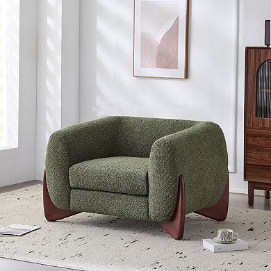 Clara Boucle Upholstered Armchair by Christopher Knight Home