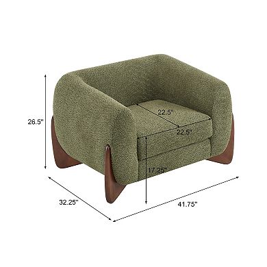 Clara Boucle Upholstered Armchair by Christopher Knight Home