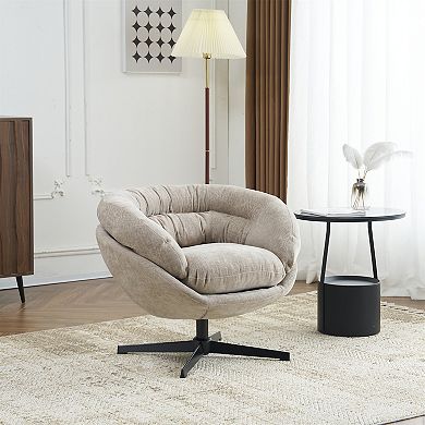 Modern Chenille 360° Swivel Office Chair by Christopher Knight Home