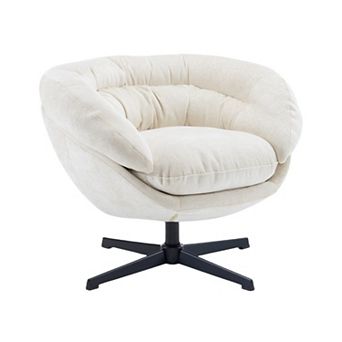 Modern Chenille 360° Swivel Office Chair by Christopher Knight Home