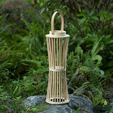 Vintage Decorative Candle Holder with Handle Handcrafted Lantern Accent, Medium